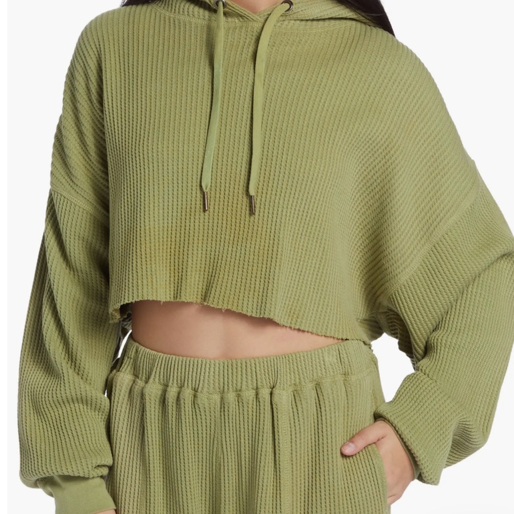 Roxy Chloe Kim Collab Off Duty Green Hoodie Medium